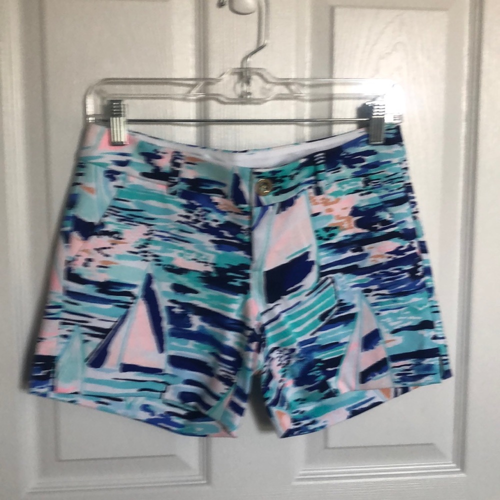 Lilly Pulitzer Callahan Knit Ponte Short Multi Pier Pressure Size 0 Style #27899
